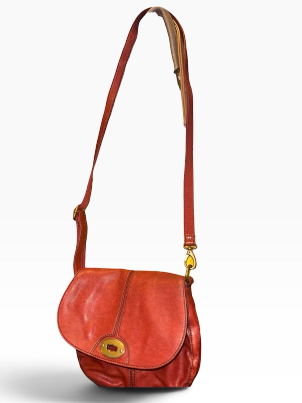 RARE FOSSIL Leather Purse Y2K Retro